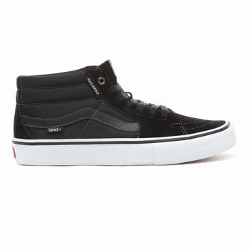 Panske Kotnikove Tenisky Vans X Anti Hero Sk8-Mid Pro Čierne VA71IVBZX